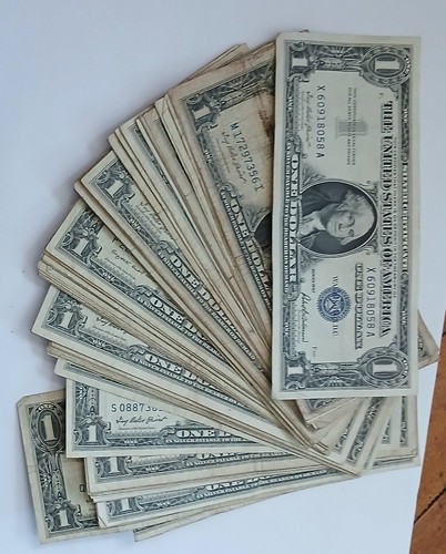 1957 one dollar blue - one, note